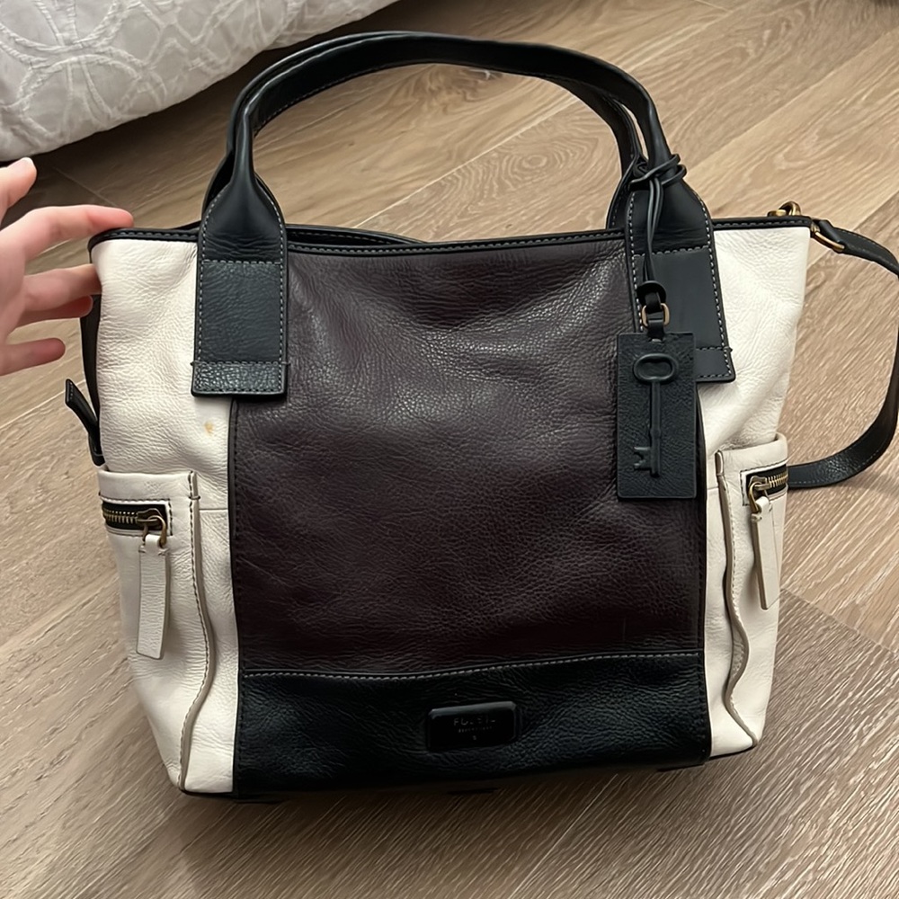 Fossil 3-tone Colour-Block Satchel